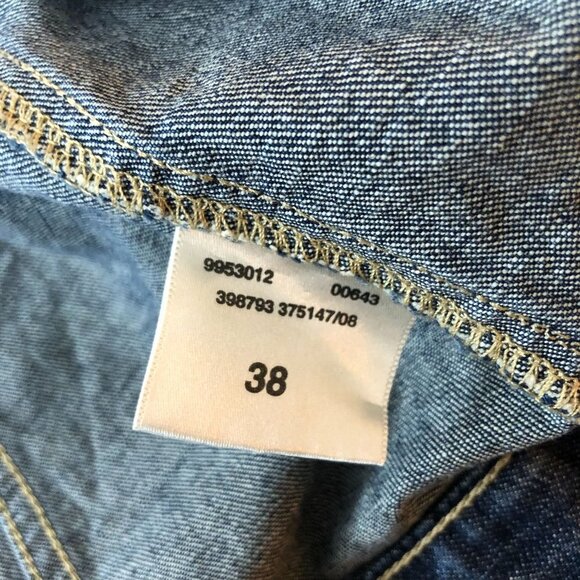 The Classic Members Womens Denim Jacket Retro Trucker Dark Wash Cotton 38 US M - Picture 3 of 5